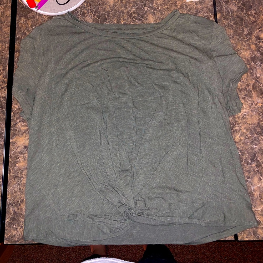 aerie green knot top